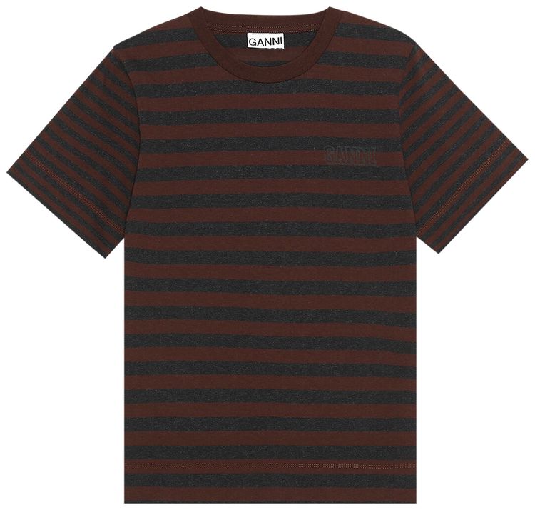 GANNI Software Striped Tee Mole