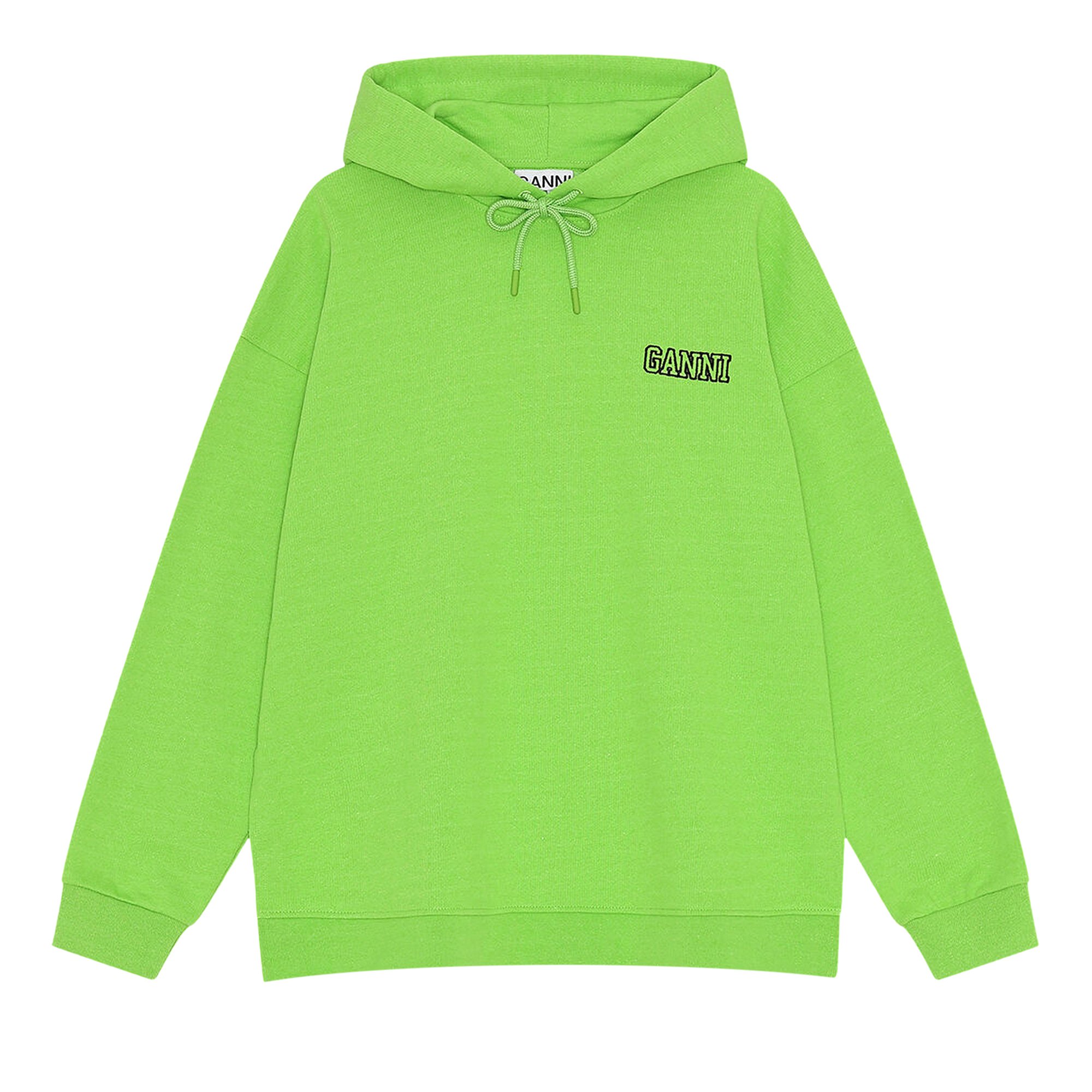 ganni green hoodie