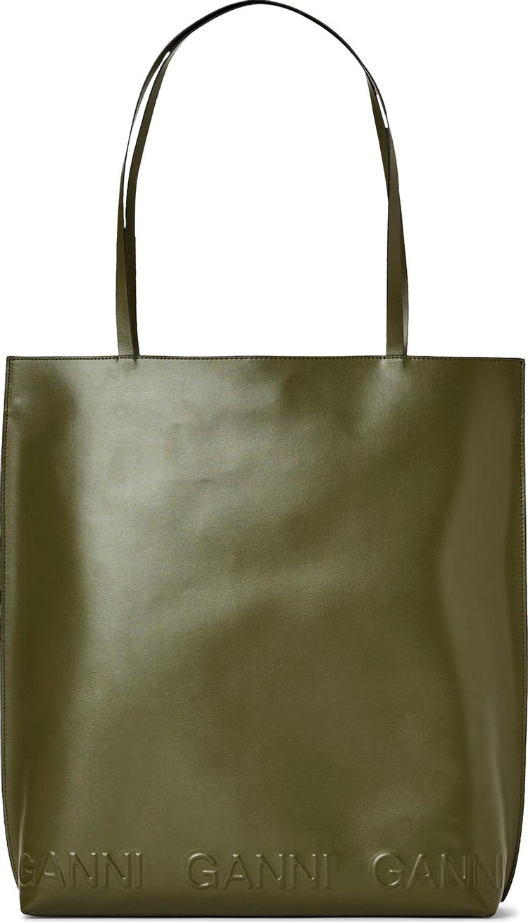 Ganni Small Recycled Polyester Tote in Kalamata
