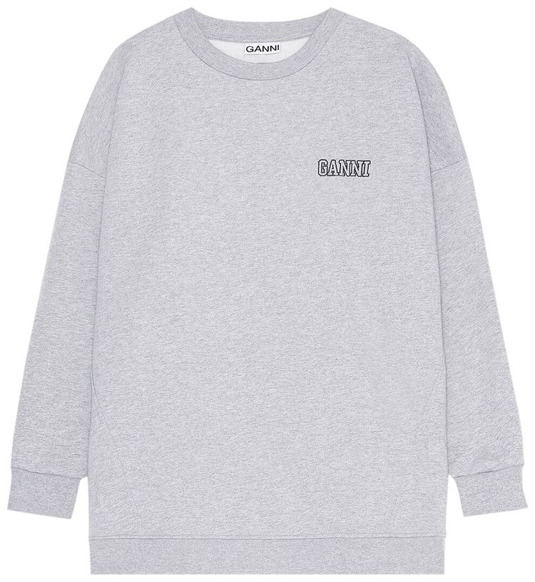 GANNI Software Isoli Drop Shoulder Sweatshirt Paloma Melange