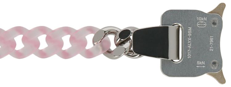 1017 ALYX 9SM Nylon And Metal Chain Necklace Pink