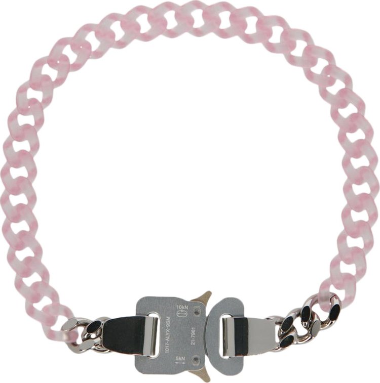 1017 ALYX 9SM Nylon And Metal Chain Necklace 'Pink'