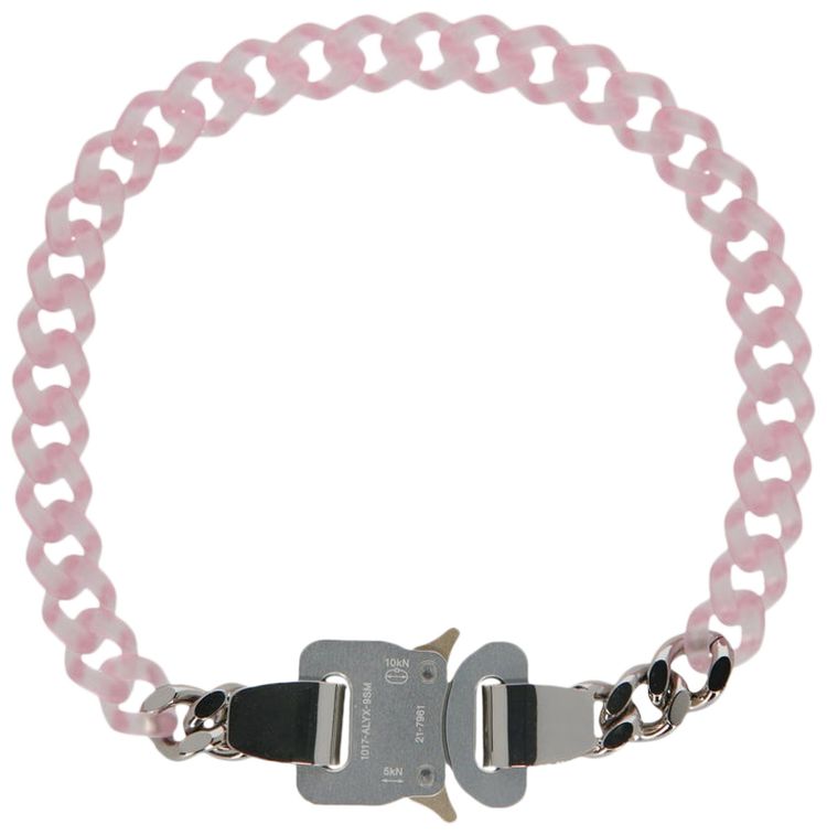 1017 ALYX 9SM Nylon And Metal Chain Necklace Pink