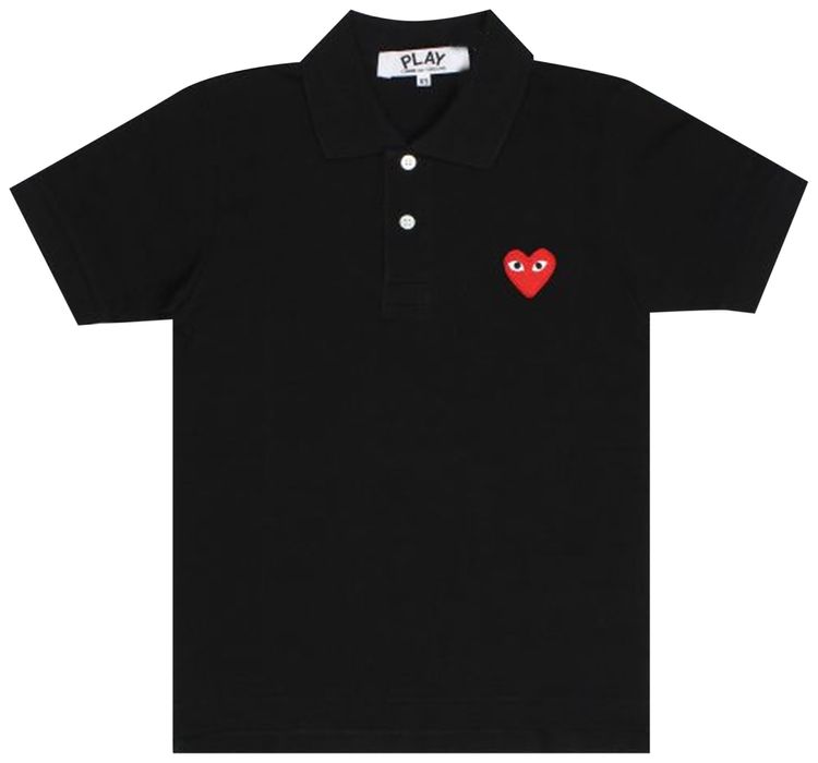 Comme des Garcons PLAY Polo Shirt Black