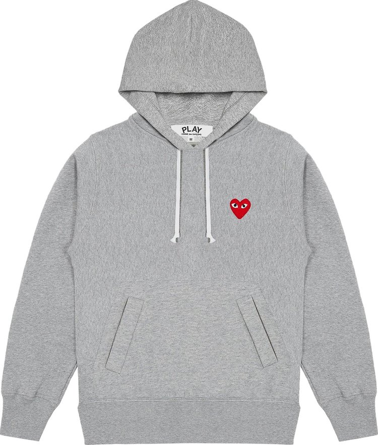 Comme des Garçons PLAY Heart Logo Hooded Sweatshirt 'Grey'