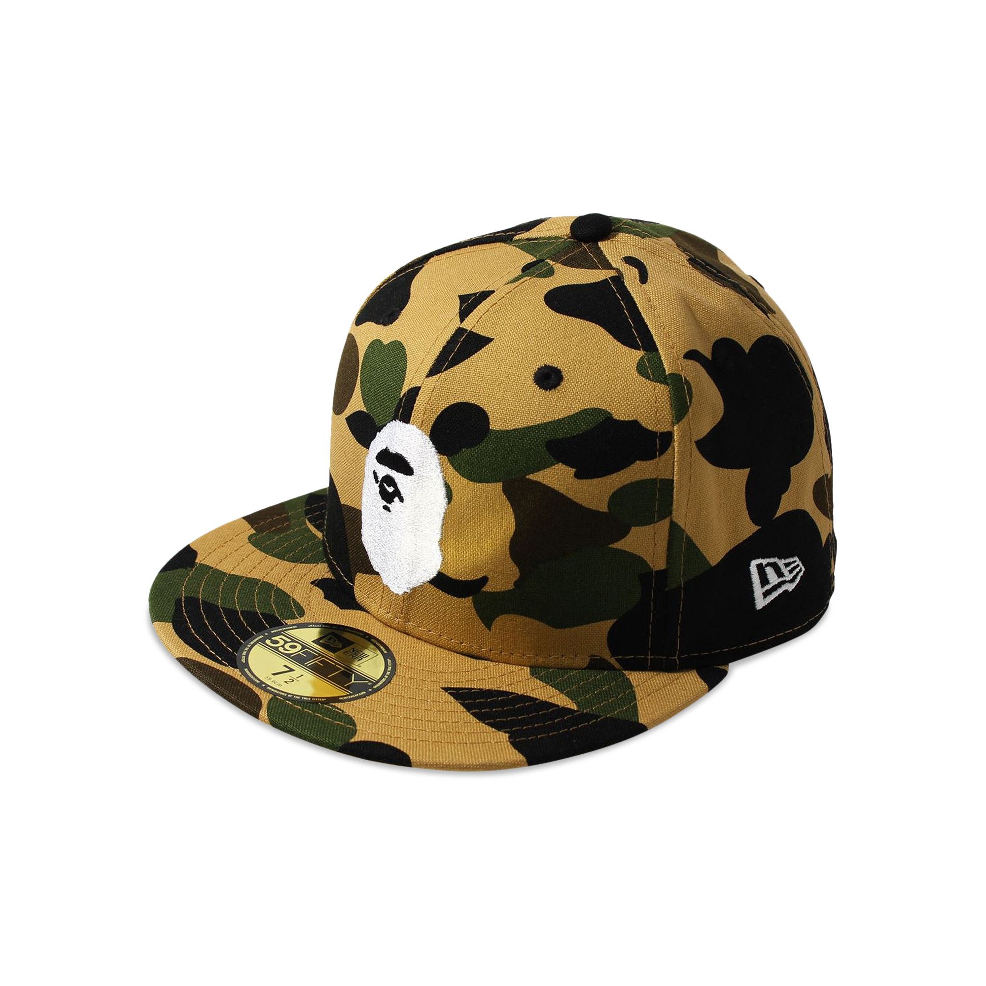 Buy BAPE New Era 59 Fifty 1st Camo Ape Head Cap Yellow 1H83 180 910 YELLOW GOAT CA