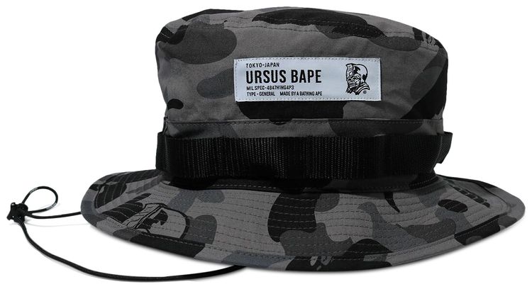 BAPE Ursus Camo Military Hat Black