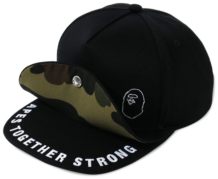 BAPE Double Visor Snap Back Cap Black