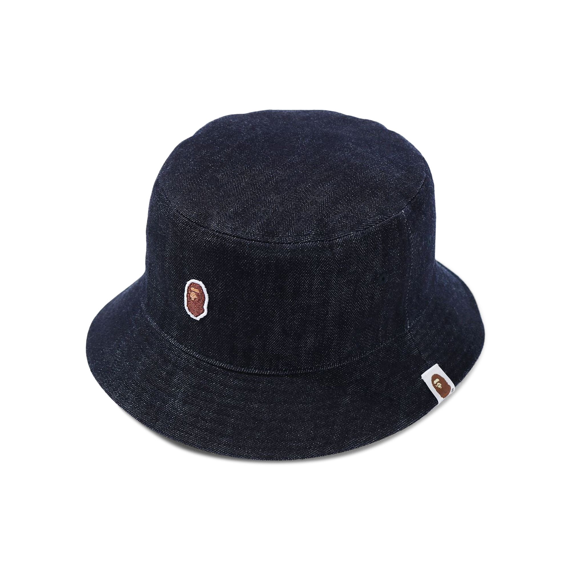 BAPE One Point Denim Bucket Hat 'Navy 