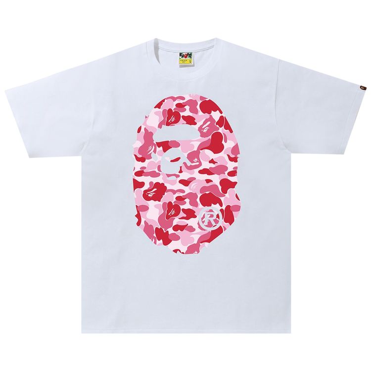 BAPE ABC Camo Big Ape Head Tee WhitePink