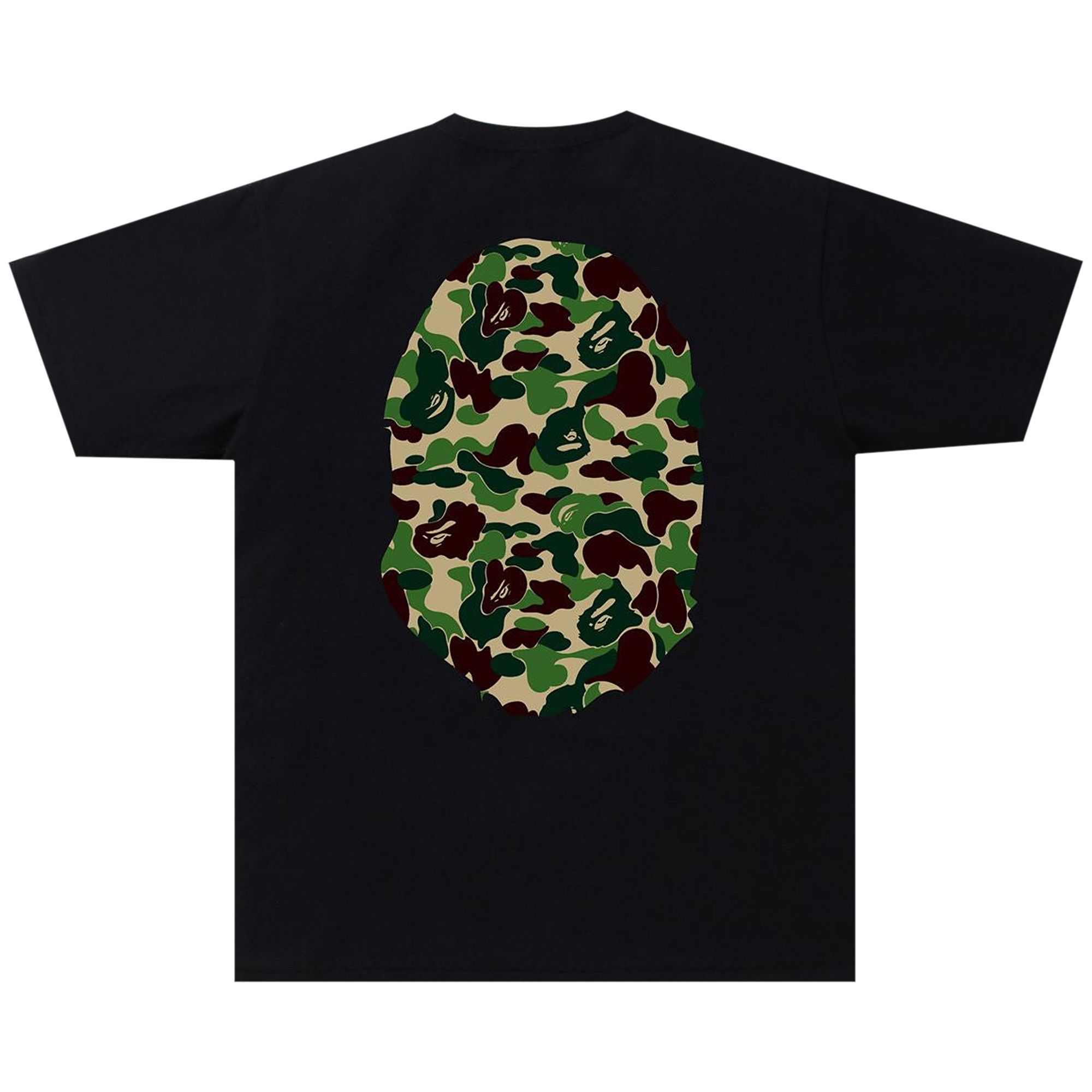 Buy BAPE ABC Camo Big Ape Head Tee 'Black/Green' - 1H80 110 005