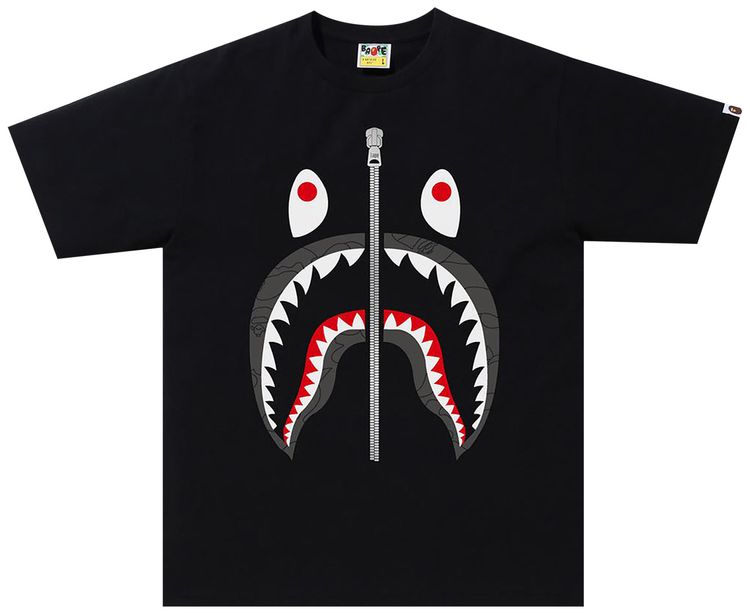 BAPE Line 1st Camo Shark Tee BlackBlack