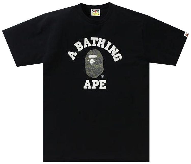 BAPE Glass Beads 1st Camo College Tee BlackGreen