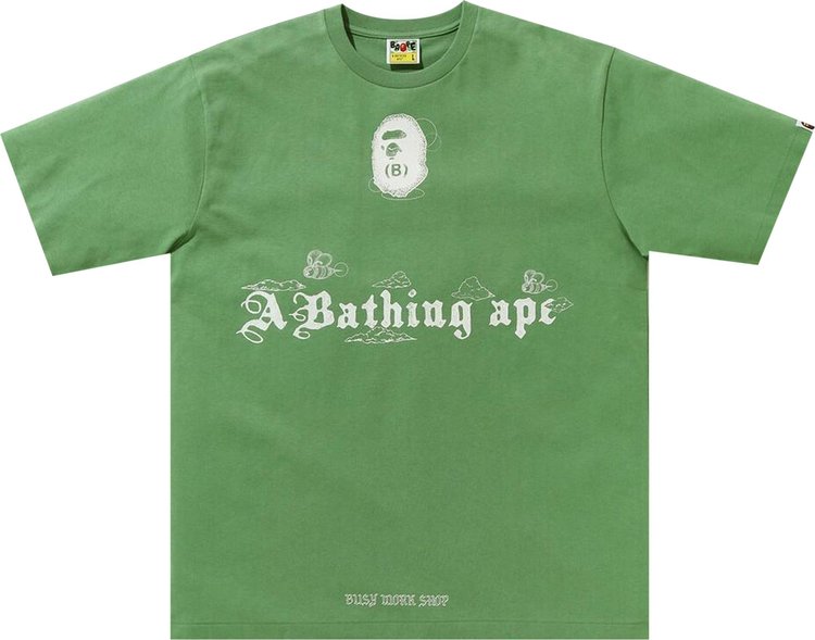 BAPE Ink Print Relaxed #2 Tee 'Green'
