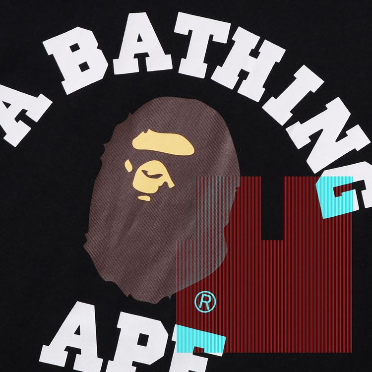 BAPE College Long Sleeve Tee Black