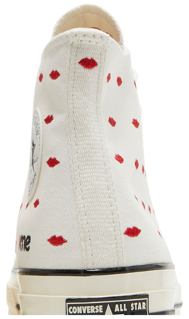 Converse Chuck 70 Embroidered Lips High Love Me   Vintage White