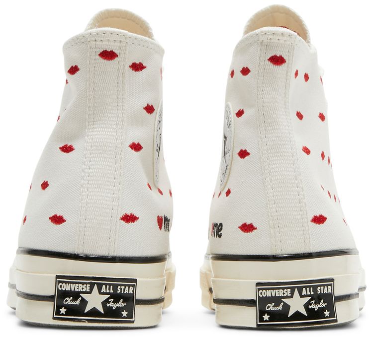 Converse Chuck 70 Embroidered Lips High Love Me   Vintage White