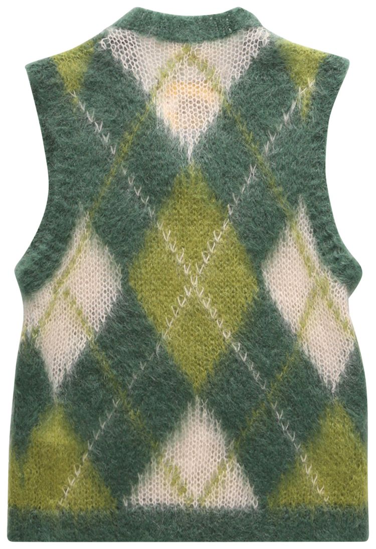 Marni V Neck Sweater Lawn Green