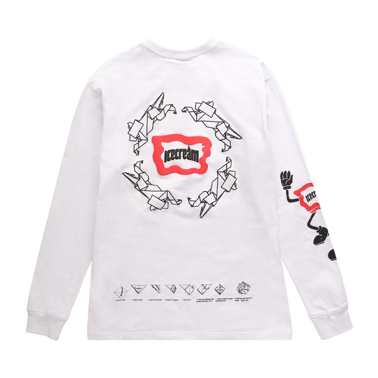 Icecream Fold Long Sleeve Knit White
