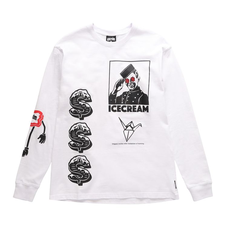 Icecream Fold Long Sleeve Knit White