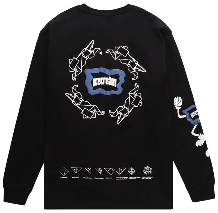 Icecream Fold Long Sleeve Knit Black