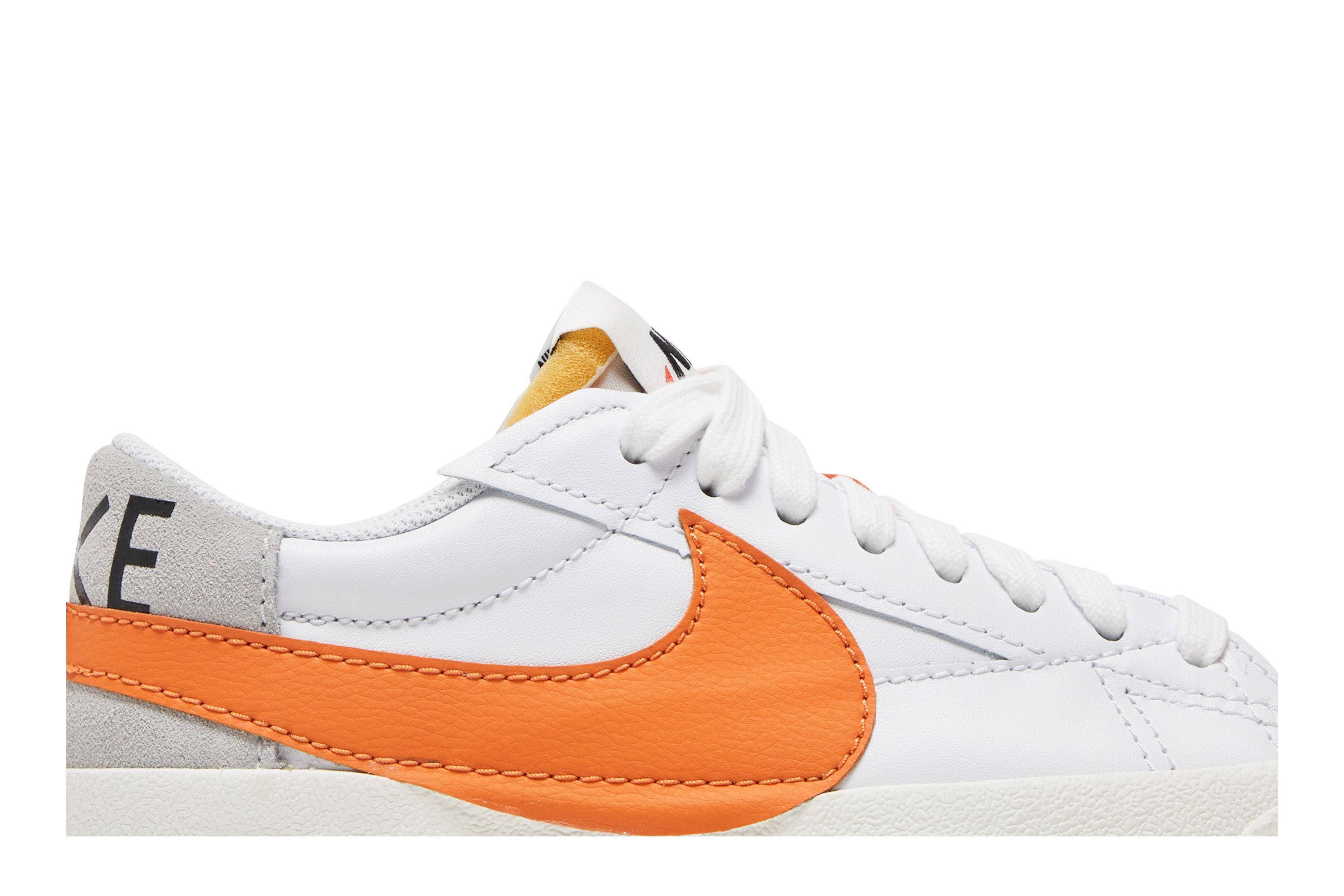 Size 12.5 Blazer Low 77 Jumbo White Alpha Orange