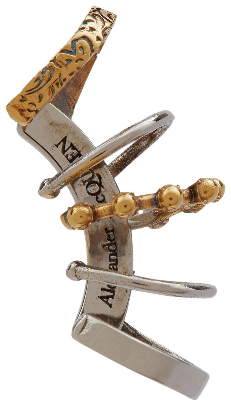 Alexander McQueen Punk Ear Cuff SilverGold
