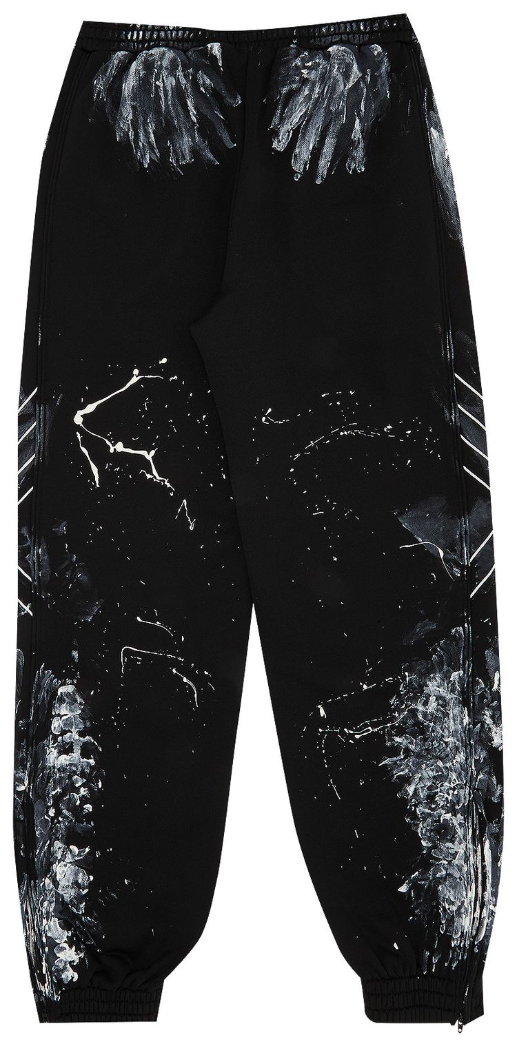 Balenciaga Painterly Print Track Pants Black