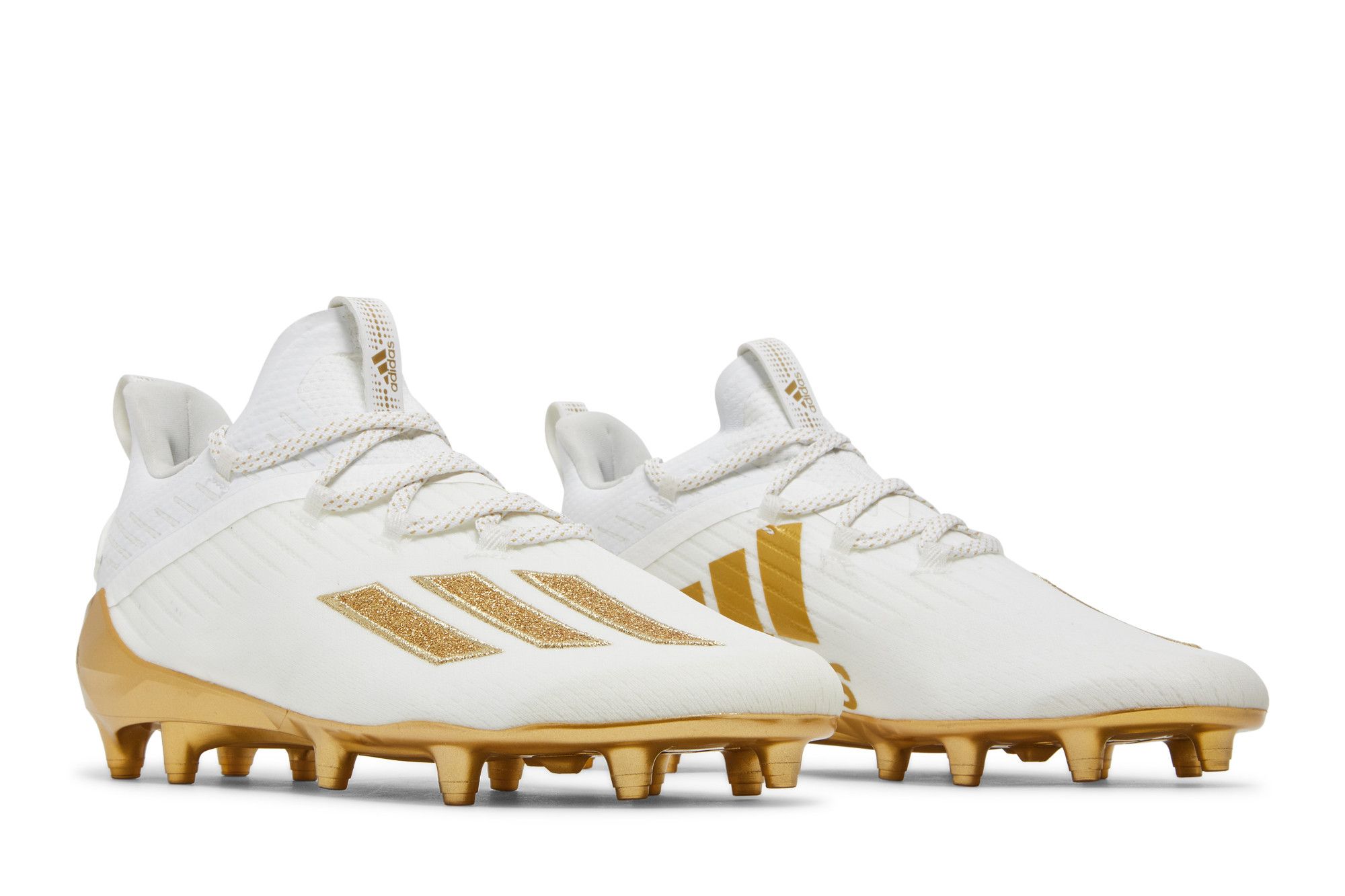 White and gold cleats on sale