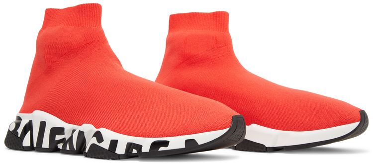 Balenciaga Speed Sneaker Midsole Graffiti   Red