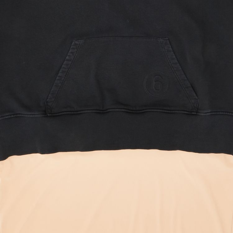 MM6 Maison Margiela Double Layer Hoodie Dress BlackNude