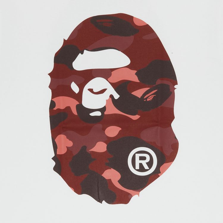 BAPE Color Camo Big Ape Head Tee WhiteRed
