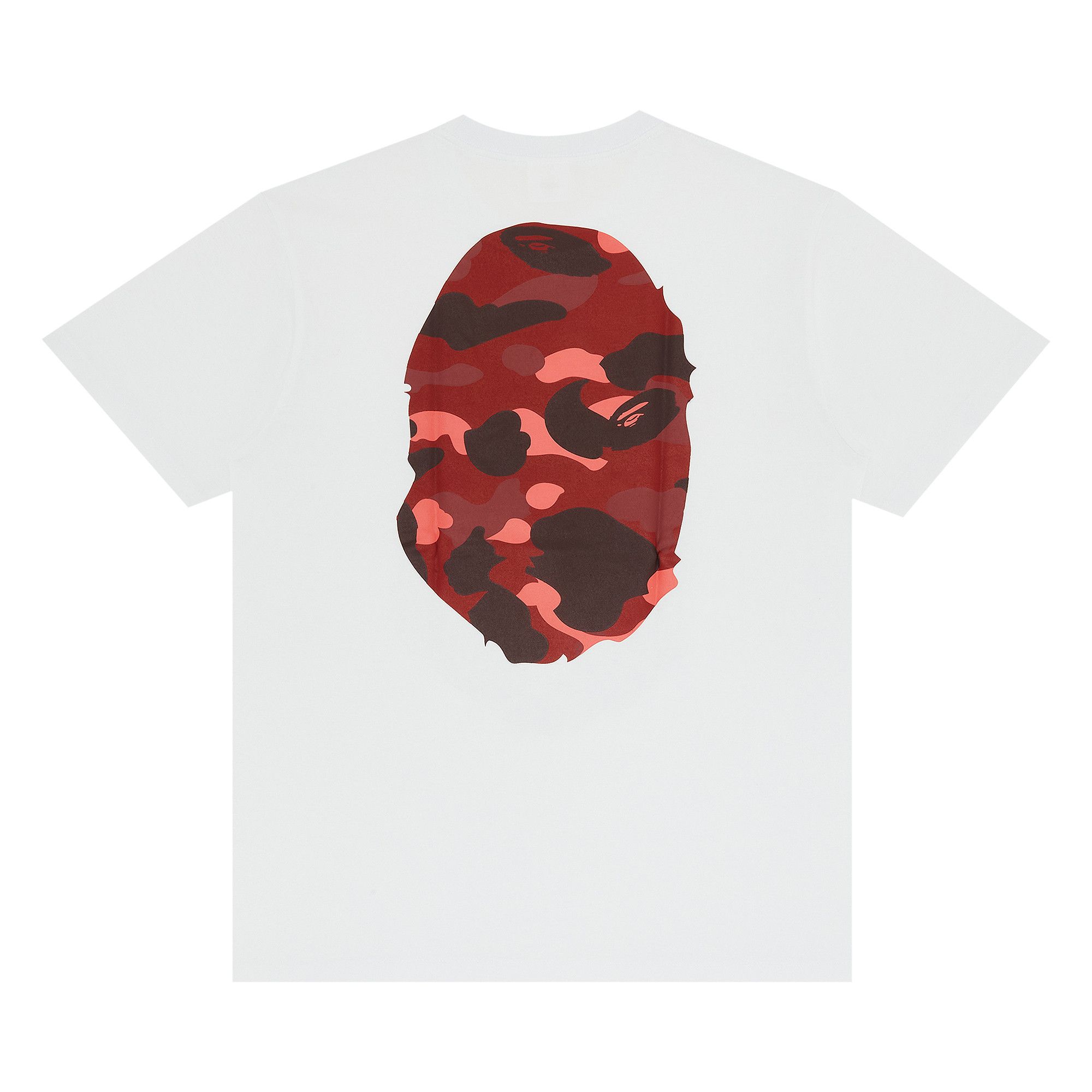 代引き手数料無料 BAPE Buy Color 1383 - 'White/Red' Tee Head Ape Big Camo トップス