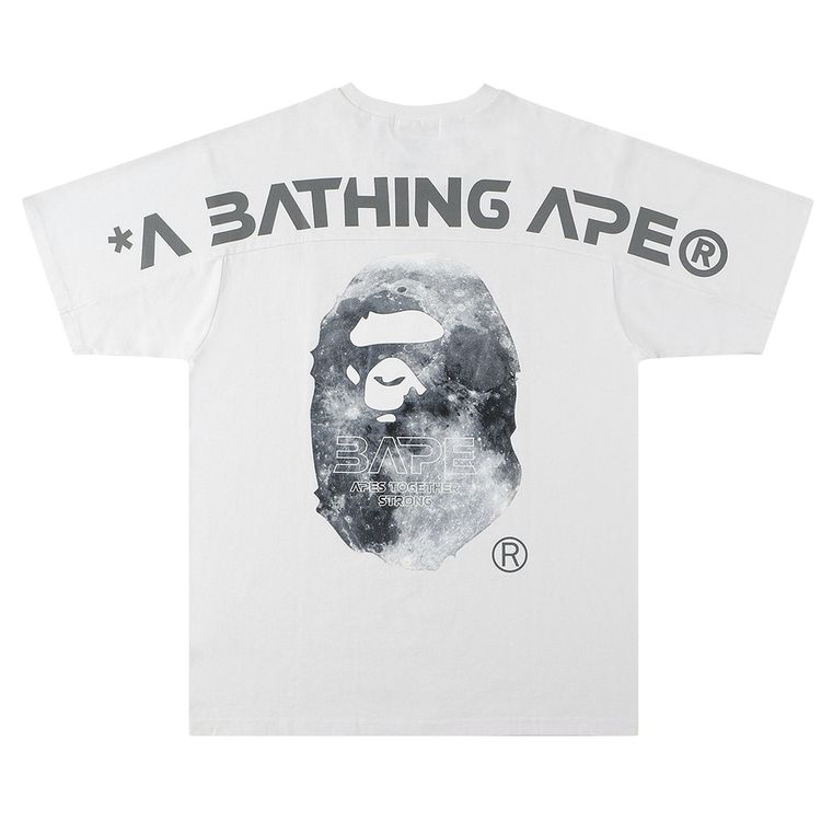 BAPE Ape Head Moon Tee White
