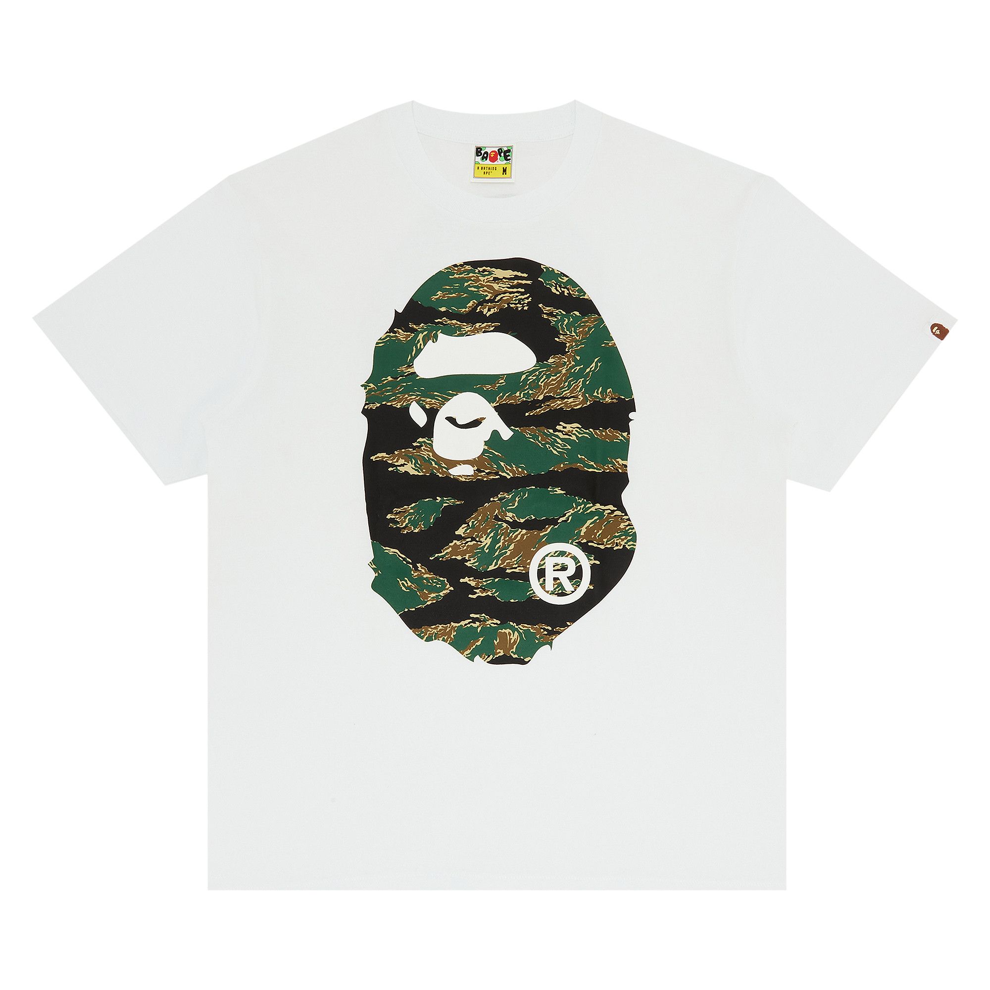 Buy BAPE Tiger Camo Big Ape Head Tee White 1383 100000103TCBAHT WHIT GOAT