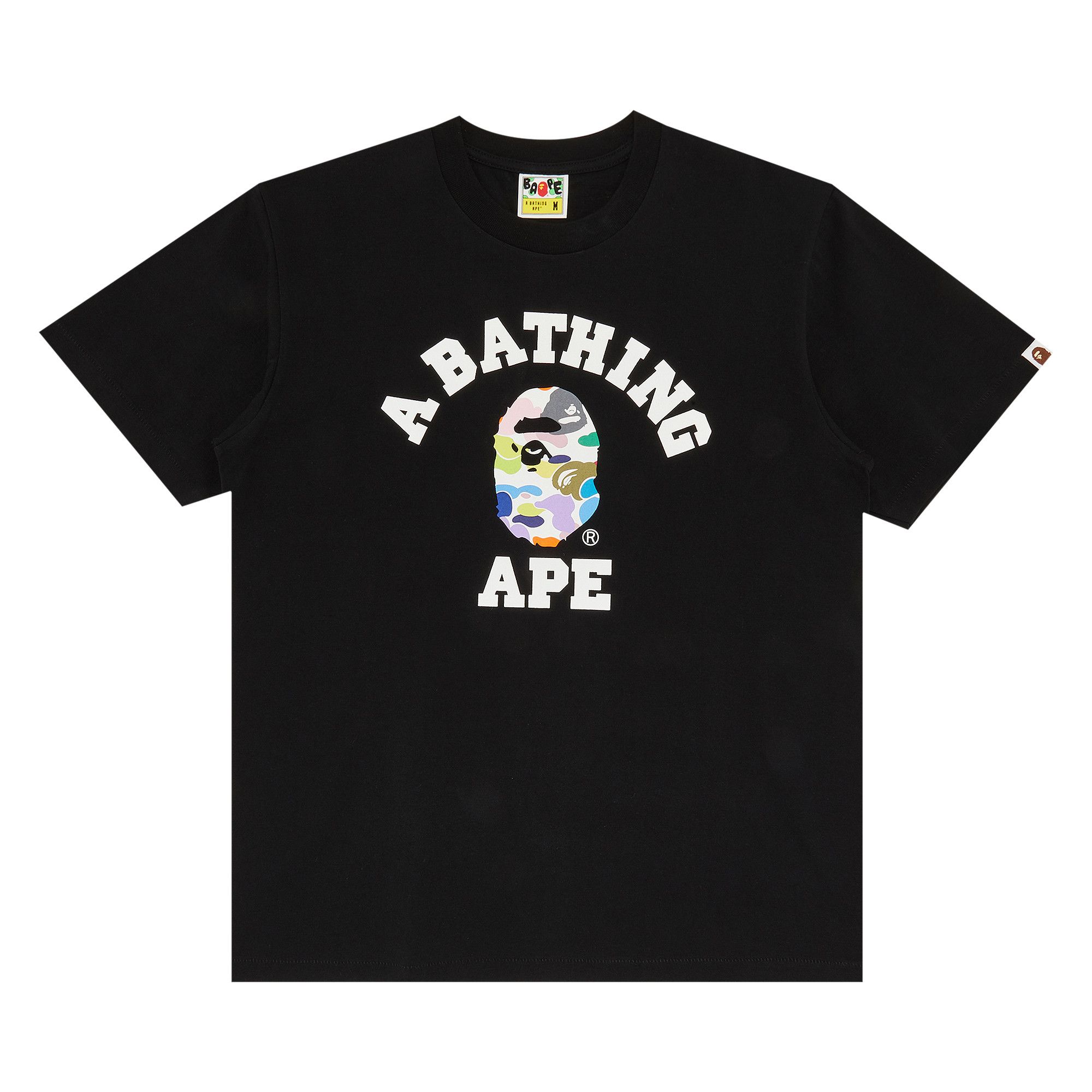 有名なブランド Tee College Camo Multi BAPE Buy 'Black/Multicolor' 1383 - トップス