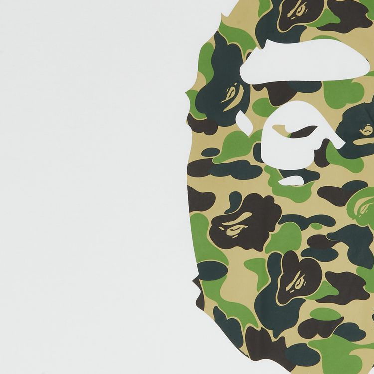 BAPE ABC Side Big Ape Head Tee WhiteGreen