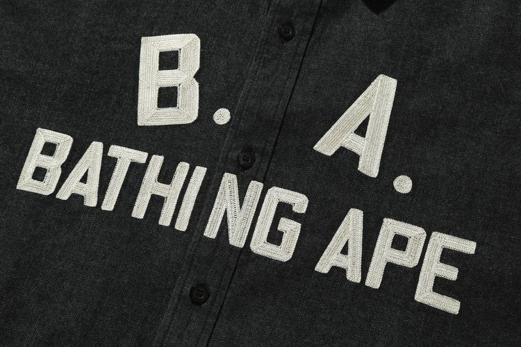 BAPE Loose Fit Denim Shirt Black