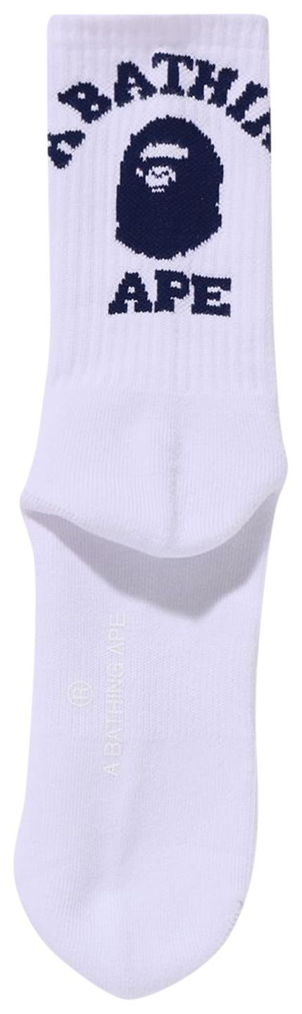 BAPE College Socks Navy