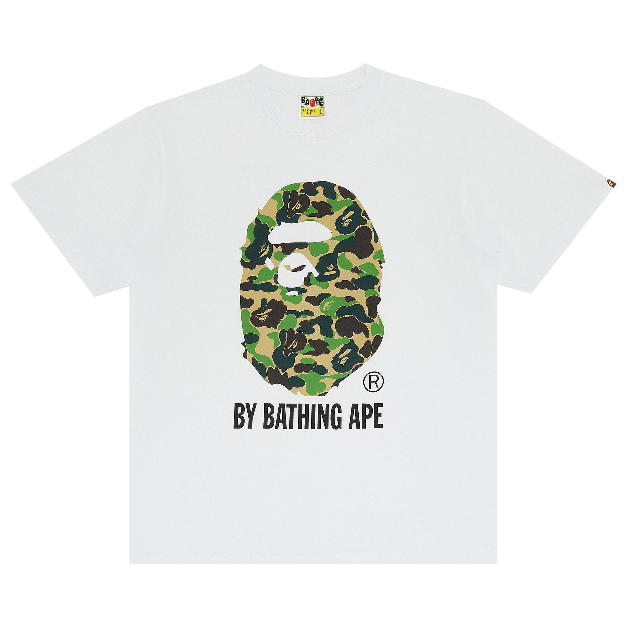Buy BAPE ABC Camo By Bathing Tee 'White/Green' - 1F30 110