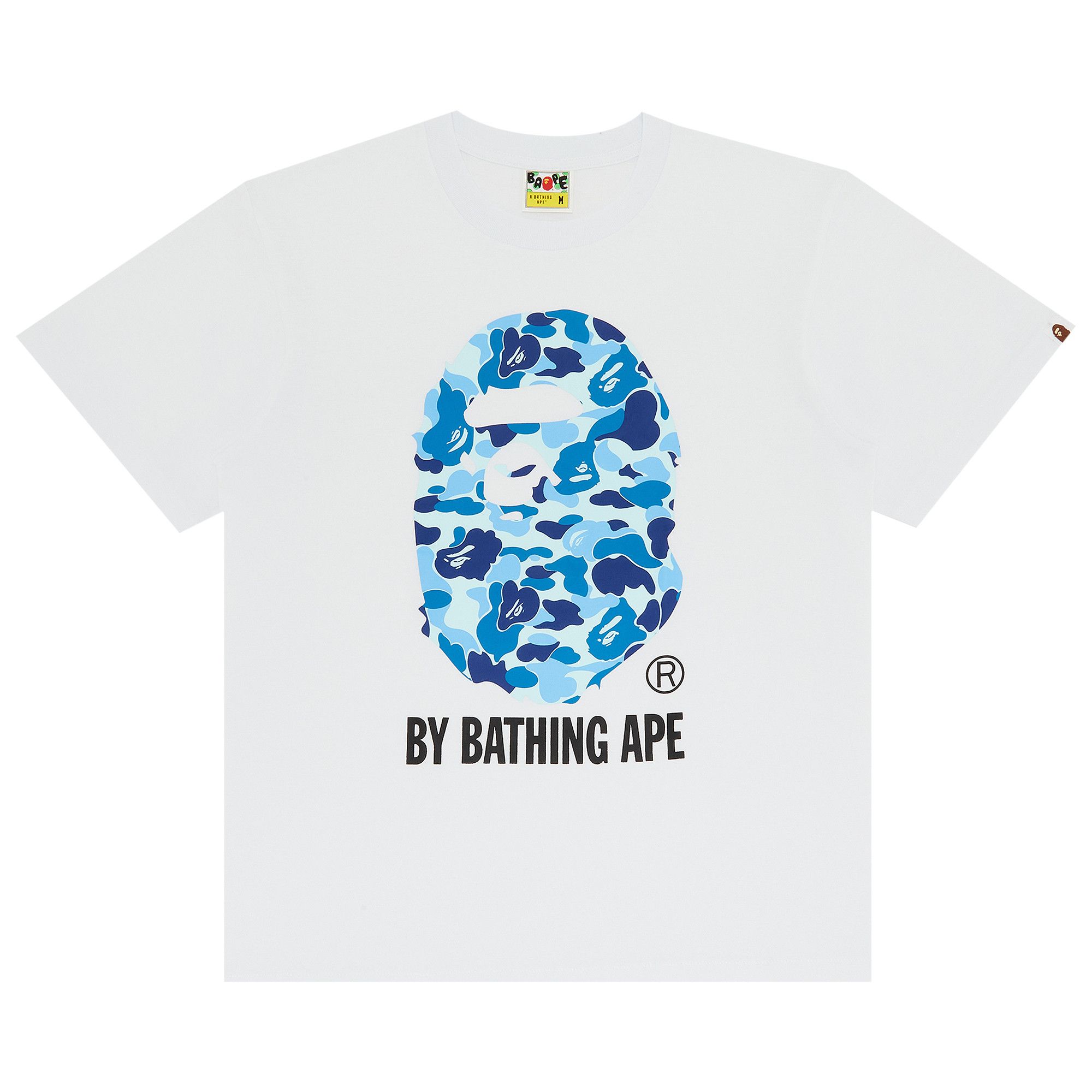 Blue camo bape shirt deals