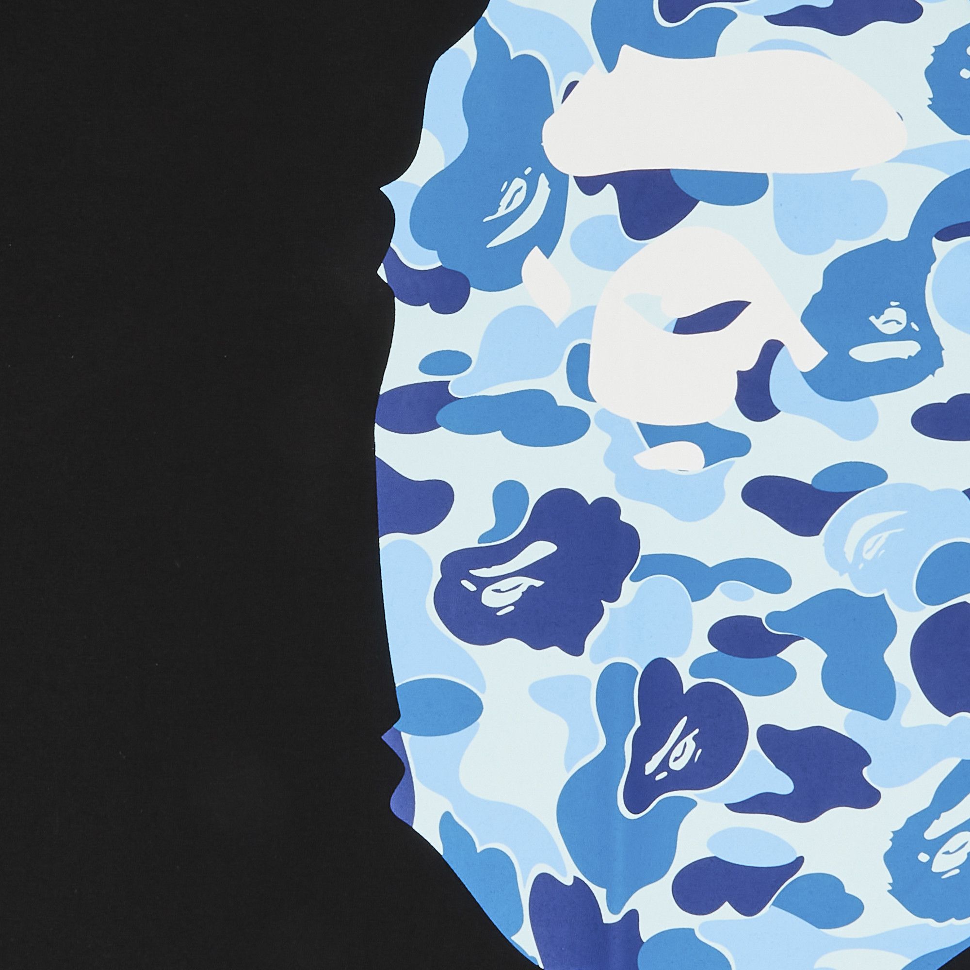 Bape blue camo logo shop