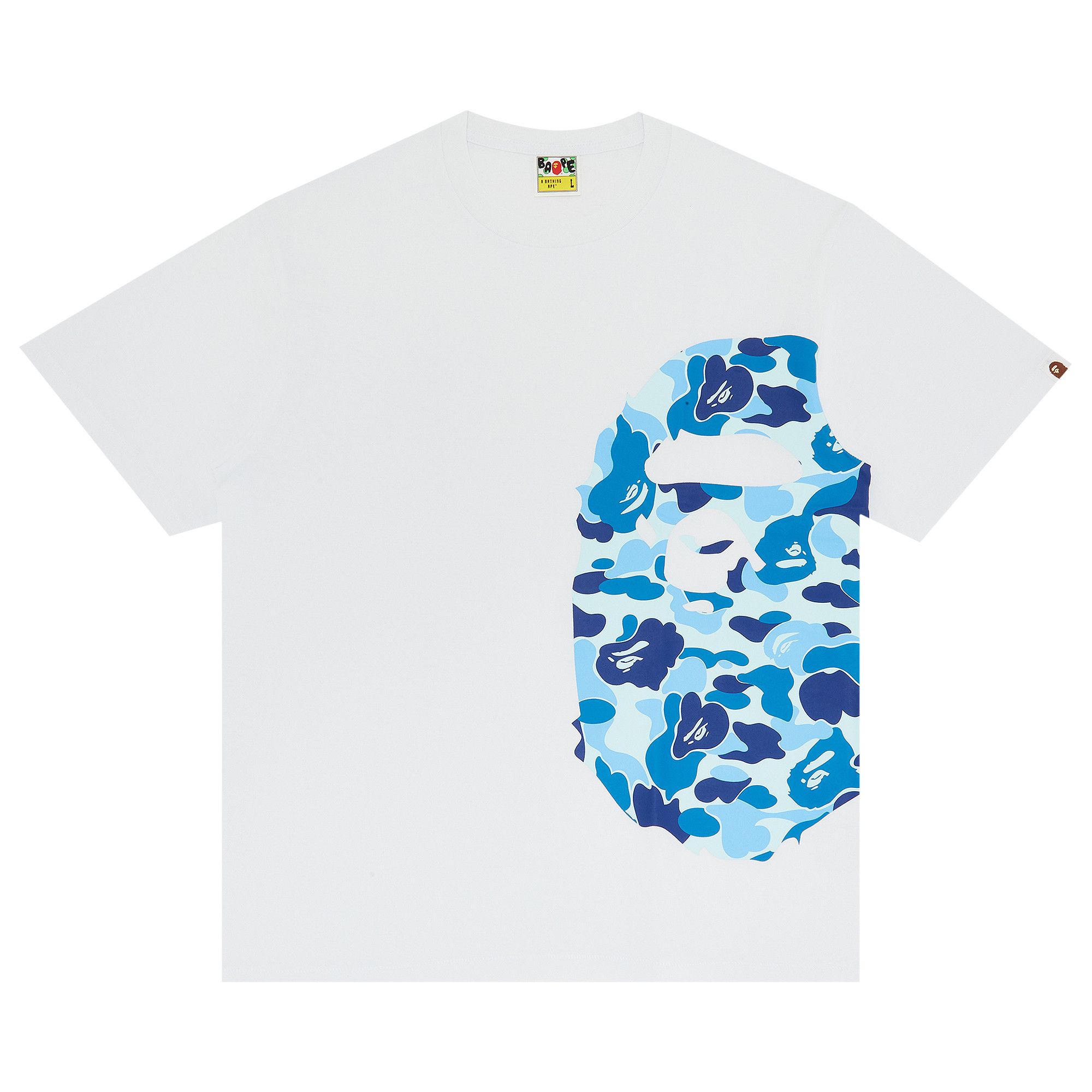 Blue bape best sale shirt