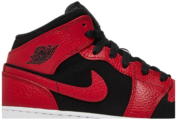 Air Jordan 1 Mid GS Black Gym Red