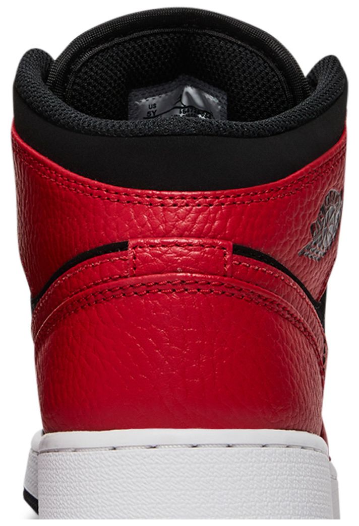 Air Jordan 1 Mid GS Black Gym Red