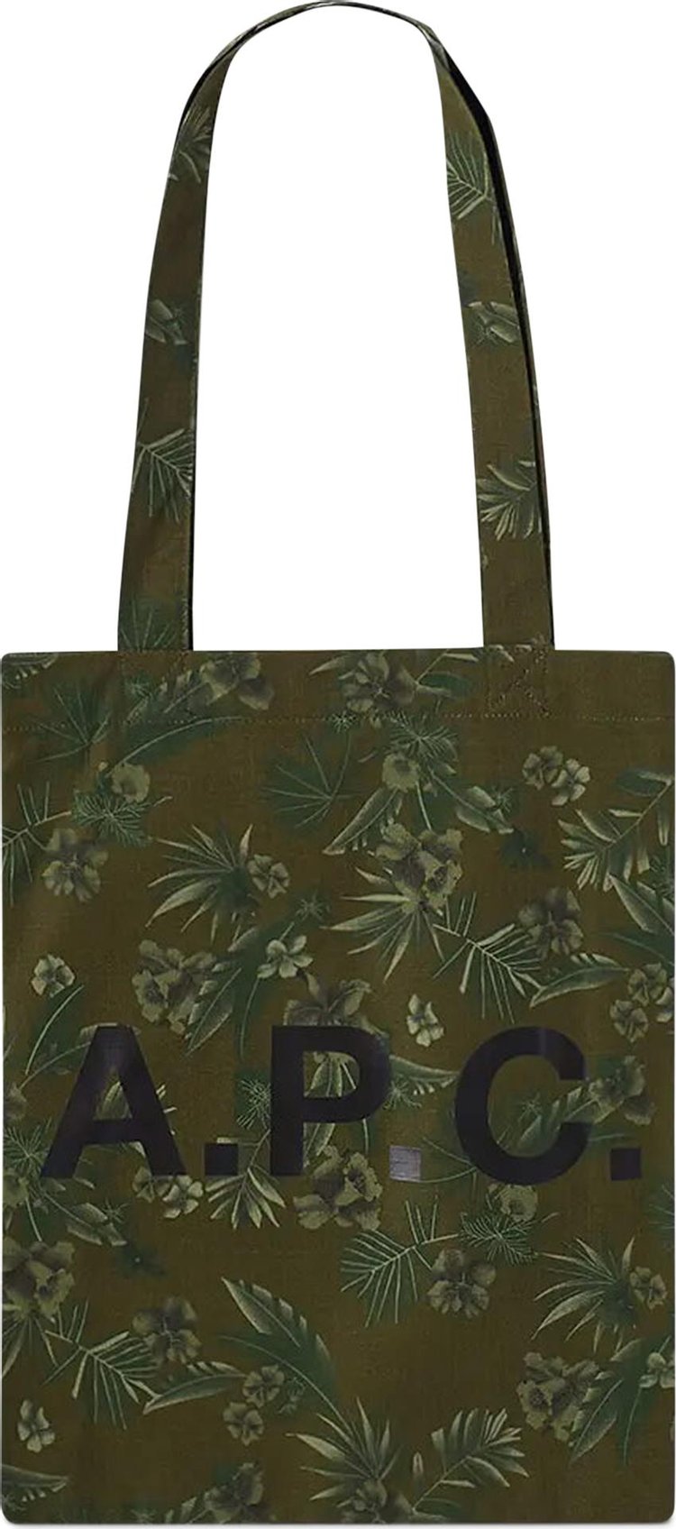 A.P.C. Lou Hawaiian Print Tote Bag 'Khaki'