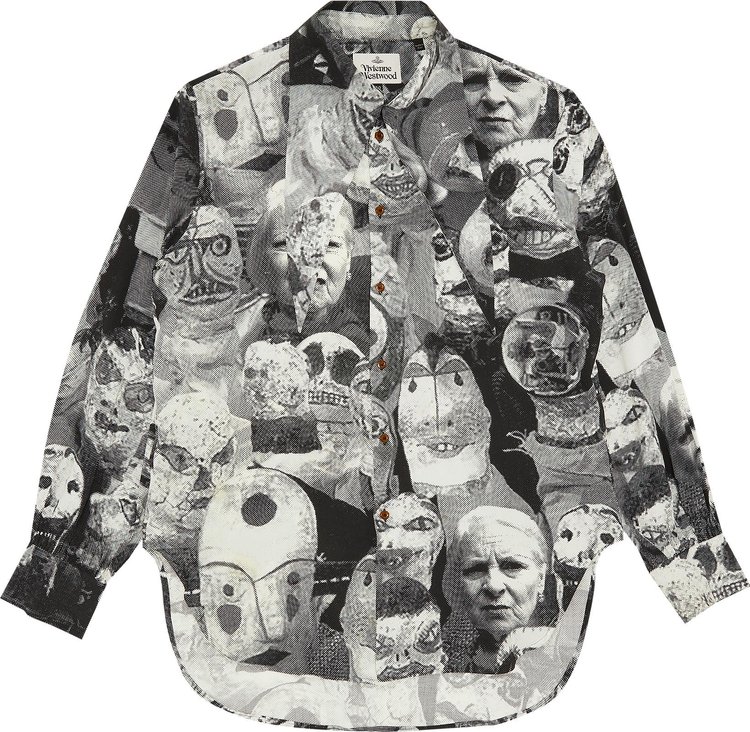 Vivienne Westwood Fetzen Puppet Print Cutaway Shirt 'Black/White'