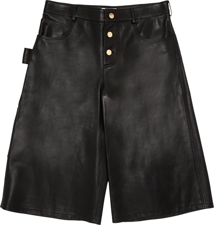 Bottega Veneta Leather Shorts 'Black'