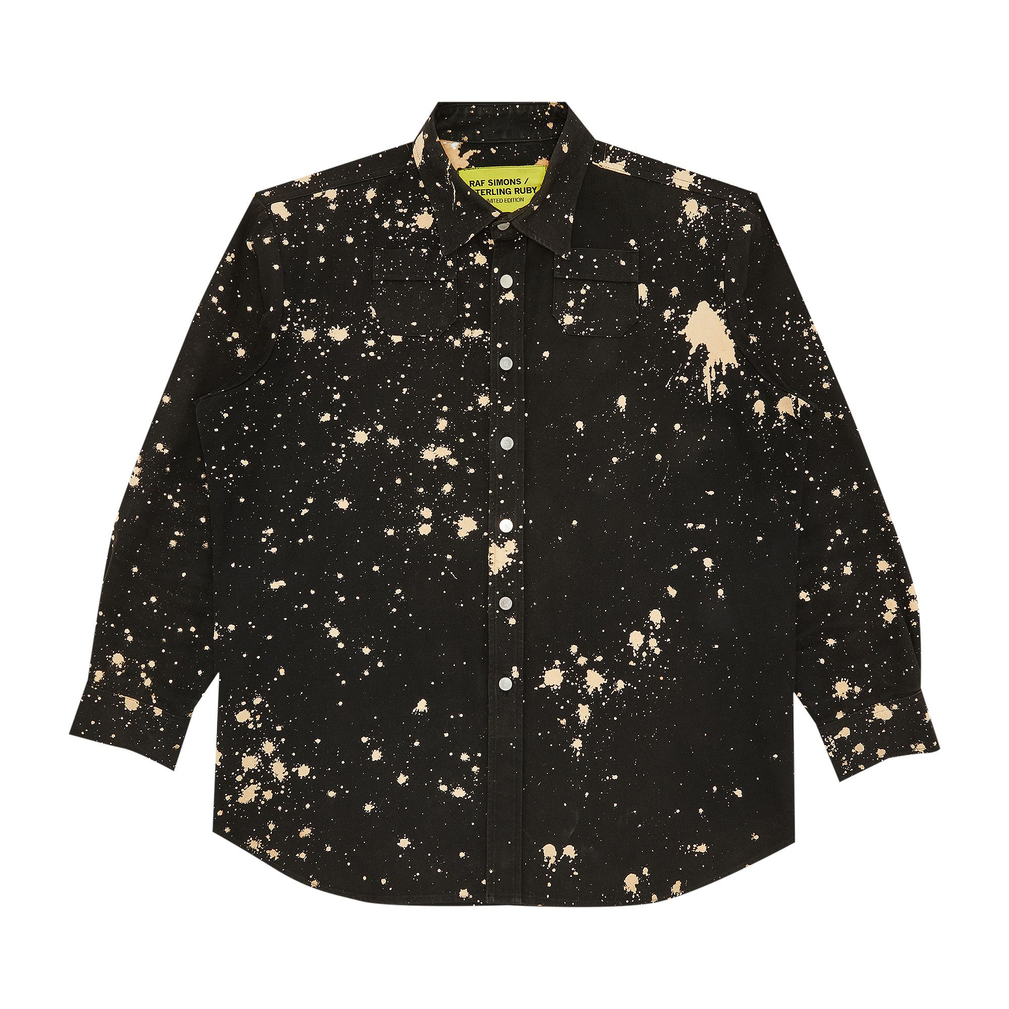 Buy Vintage Raf Simons x Sterling Ruby Splatter Shirt 'Black' - 0459  100000101XSRS BLAC | GOAT