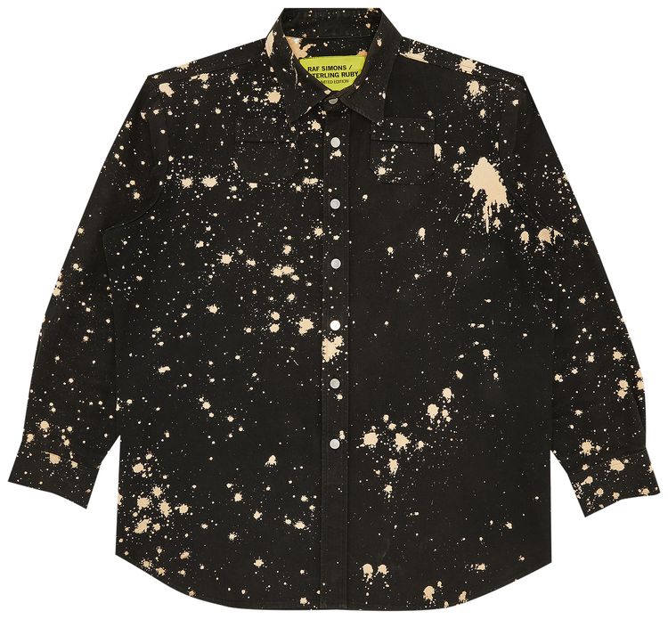 Vintage Raf Simons x Sterling Ruby Splatter Shirt Black